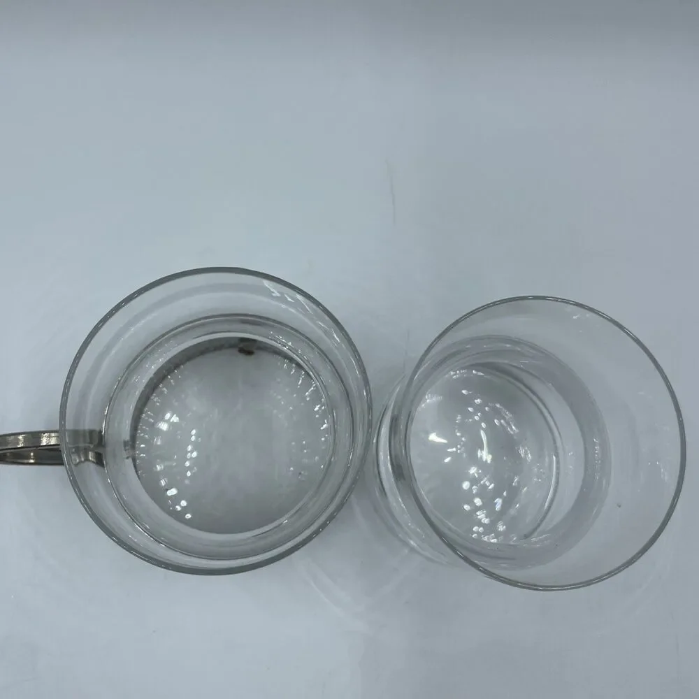 Vtg Iittala Tsaikka Glass with Holder + 1 Bonus Replacement Glass No Holder